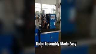 Prensa hidráulica para montaje de rotor.